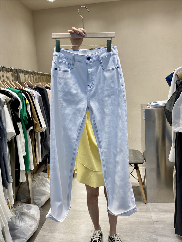 【K】 Washed versatile Korean jeans 5287\jj