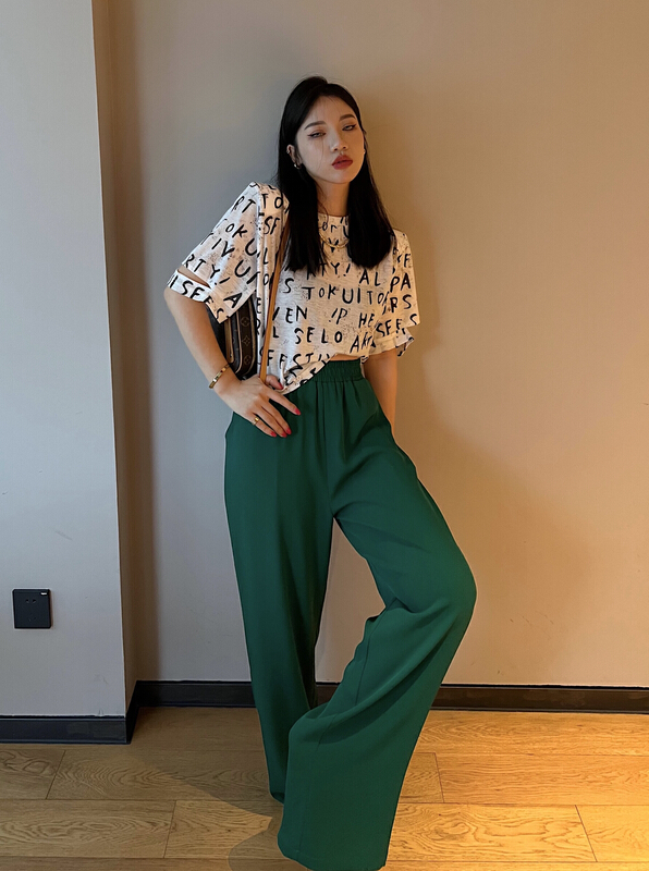 [f (x)] straight leg Korean loose casual pants k2289\ozq