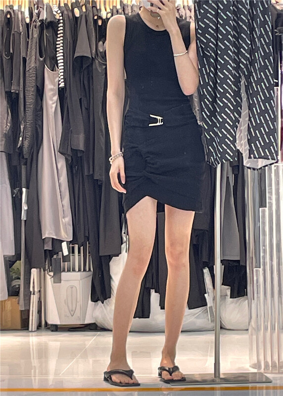 [semi plain] button up design vest hot girl dress z0108\zjy