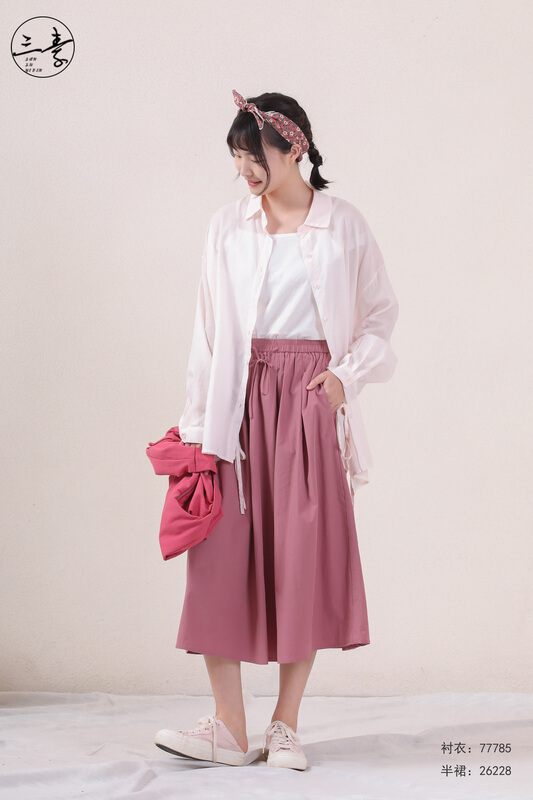 [original three element clothes] simple temperament leisure slim skirt 26228