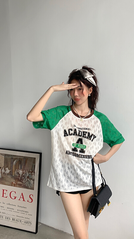 [our] simple and versatile letter Casual Short Sleeve T-shirt 11263\lsw