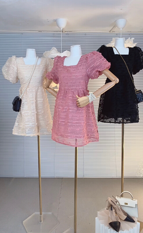 [ou zhengsha] square neck slim dress 18797\jj