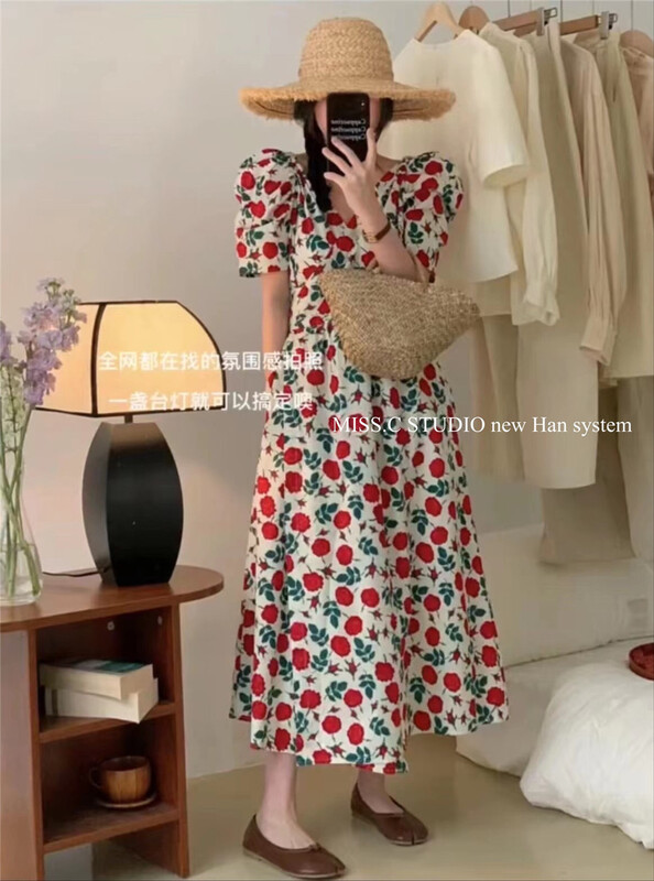 [miss.c studio] lady flower fresh temperament dress 1560\zxx