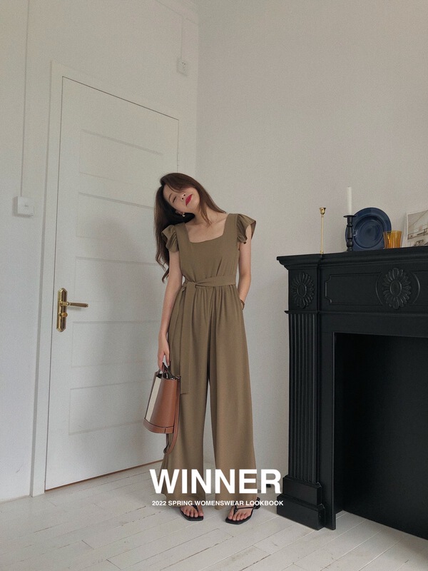 [winner] commuting temperament fashion classic Jumpsuit (with belt) 9068\ll