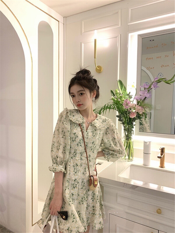 [NC edition/new color] large lapel fresh temperament dress z2625\zxx