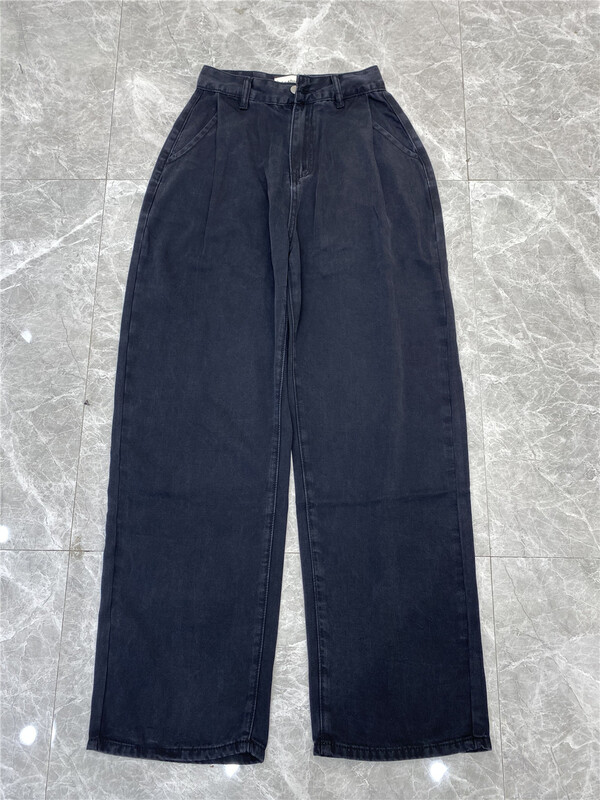 [a+] basic versatile solid wide leg jeans 8901\ozq