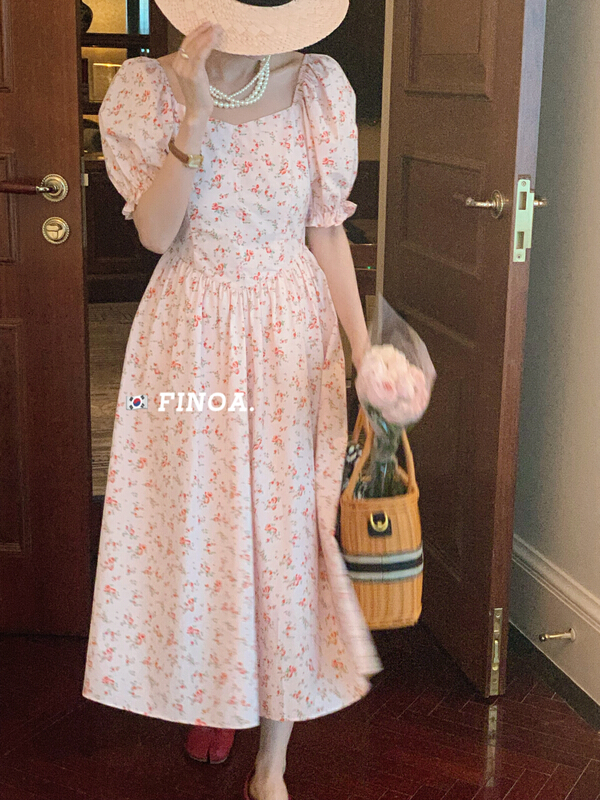 [finoa] Korean fashion gentle floral dress 10490\cls