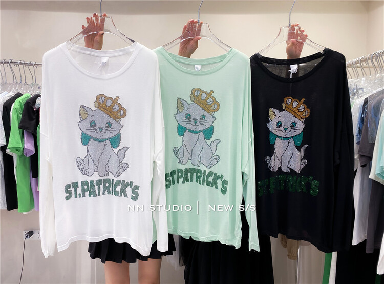 [NN] cartoon design loose long sleeve T-shirt ys1-7506\xyy