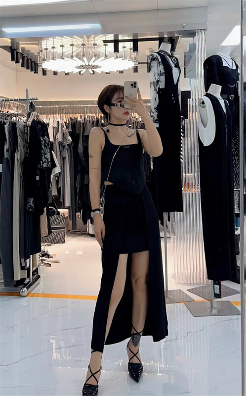 [semi vegetarian] fashionable hot girl temperament pure desire vest / suspender k139\zjy