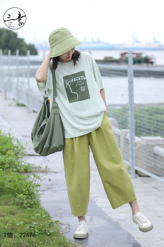 [original three element clothing] cotton short sleeve T-shirt 22676