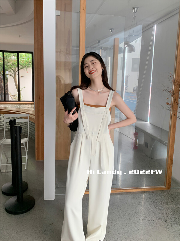 [hi candy] Korean style comfortable and versatile strap pants (only selling strap pants) 7519\hyy