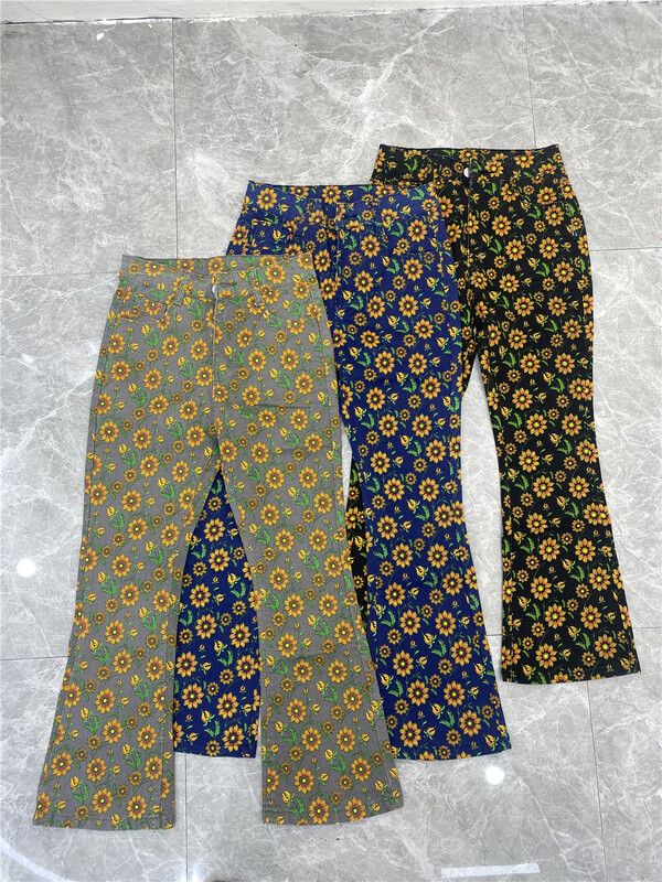 [a+] fashionable personalized flower trend casual pants 881-1\ozq