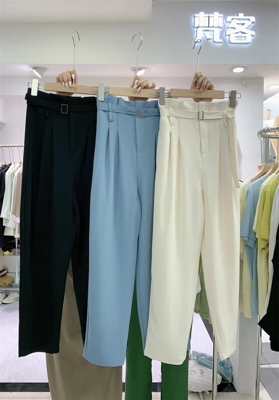 【FANKE 梵客】高腰通勤氣質百搭西褲(配腰帶)  62008#  XJ