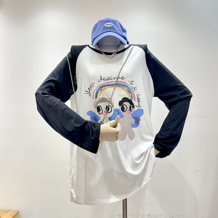 [Haimi] letter printed loose sunscreen shirt ys1-1956\wtt