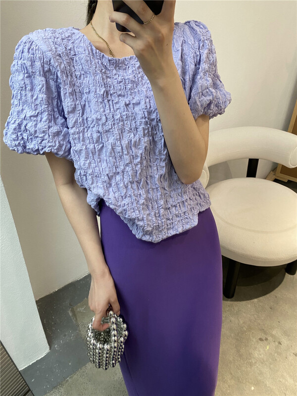 [modern 197] round neck soft thin short sleeve T-shirt 5993\lsl