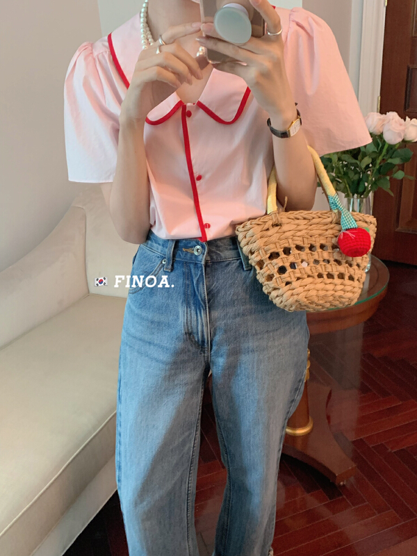 [finoa] Korean casual Lapel button up shirt 10499\cls