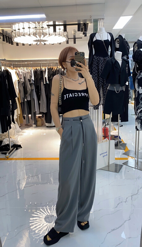 【半素】直筒簡約百搭舒適休閒褲  Q811#  ZJY