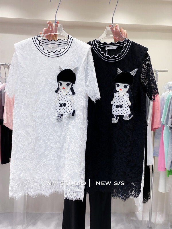 [NN] cartoon lace slim dress 7575\xyy