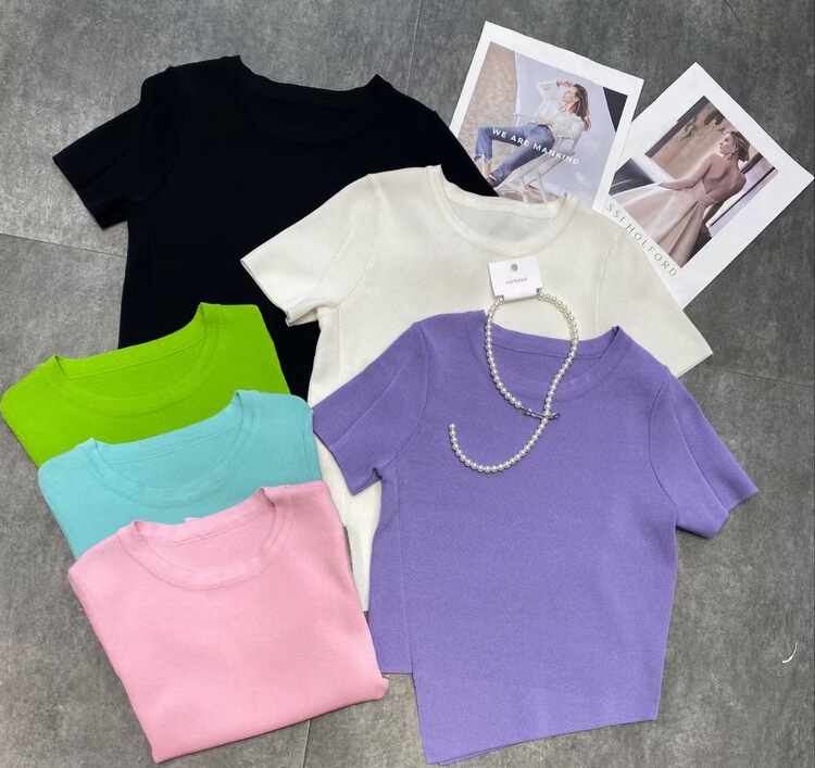[s'seven] round neck slim fit short sleeve T-shirt 3008\xyj