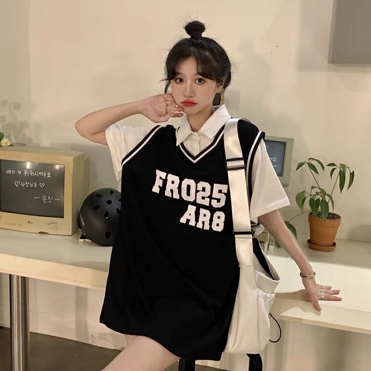 [ou zhengsha] fake two polo collar shirts, age reducing slim dress 18861\jj