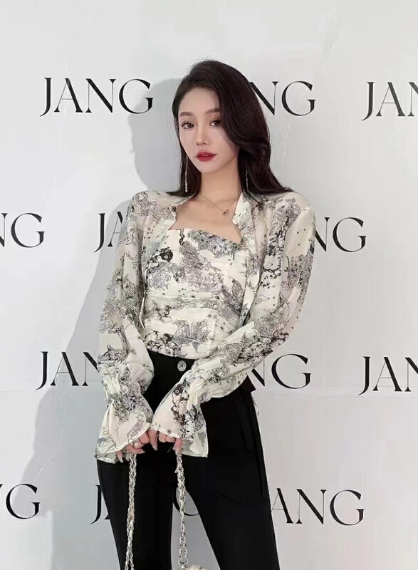 [fox] Decor long sleeve blouse + bra suit (suit only) 53151\wtt