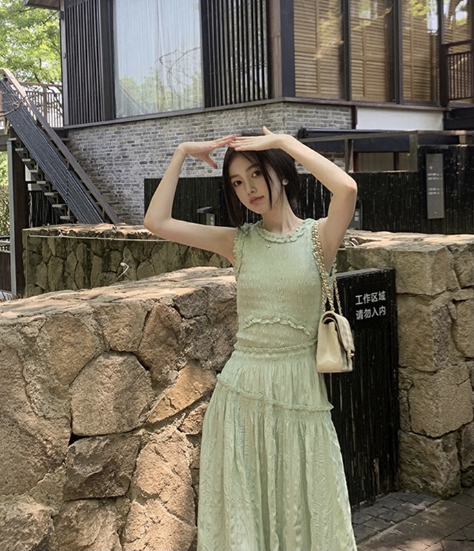 [NC edition/new color] fresh temperament sleeveless dress q9589\zxx