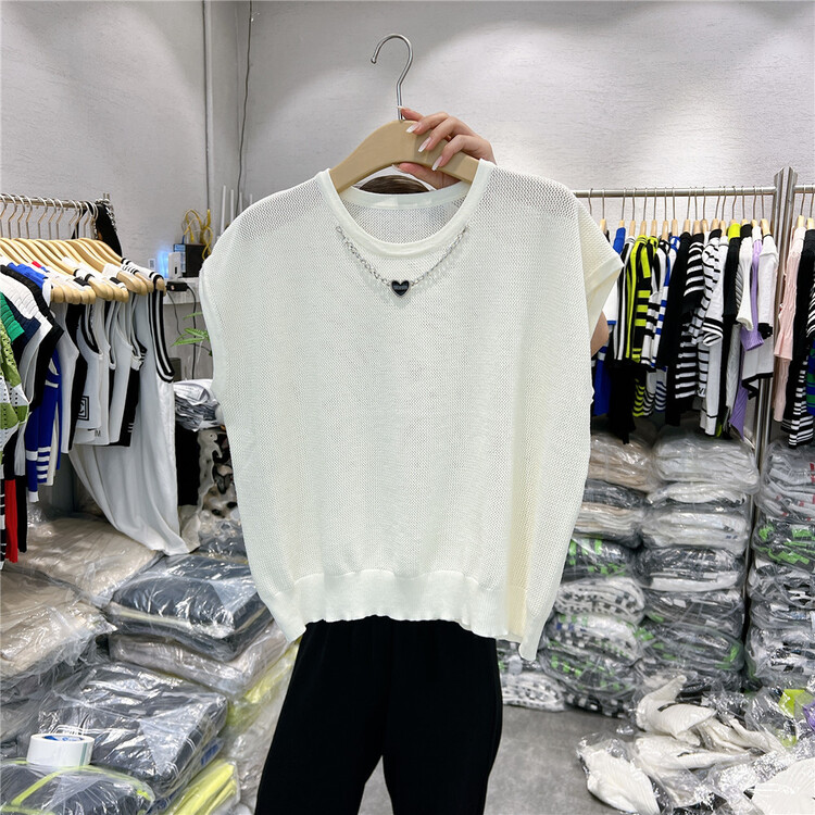 [s'seven] crew neck loose fit vest / strap 3029\xyj
