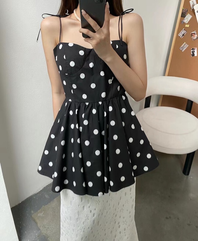 [modern 197] Polka Dot sexy suspender dress 61063\lsl