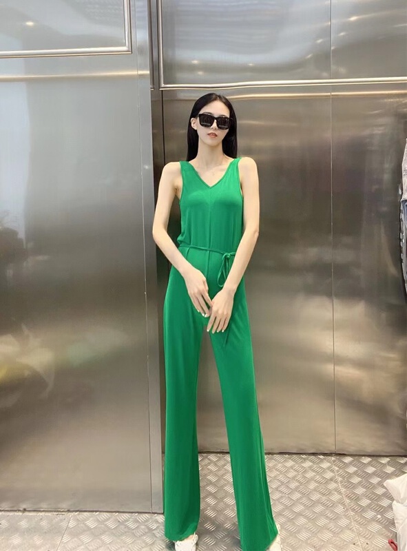 [nm.girl] temperament solid color high waist vest Jumpsuit (with waist rope) s20035\jj