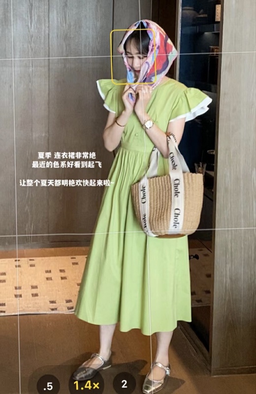Original price 135.23! [f.three] V-neck button up waist slim fly sleeve dress ys1-95133\xj