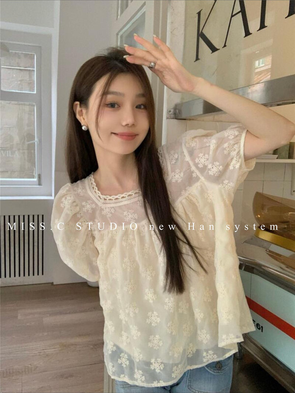 [miss.c studio] Korean fresh square collar short shirt ys1-8901\zxx