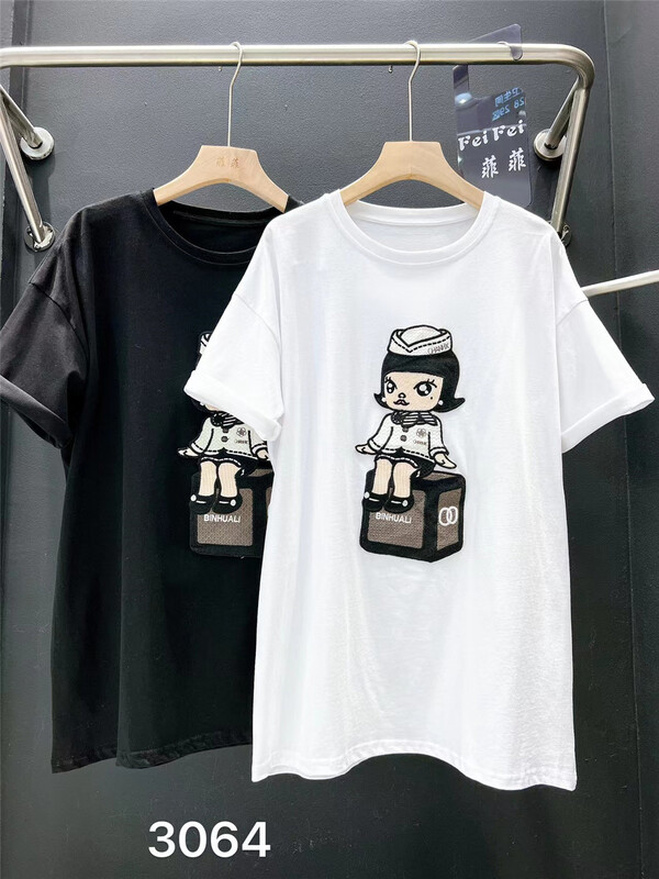 [Feifei] designed a loose and versatile short sleeve T-shirt 3064\ozq