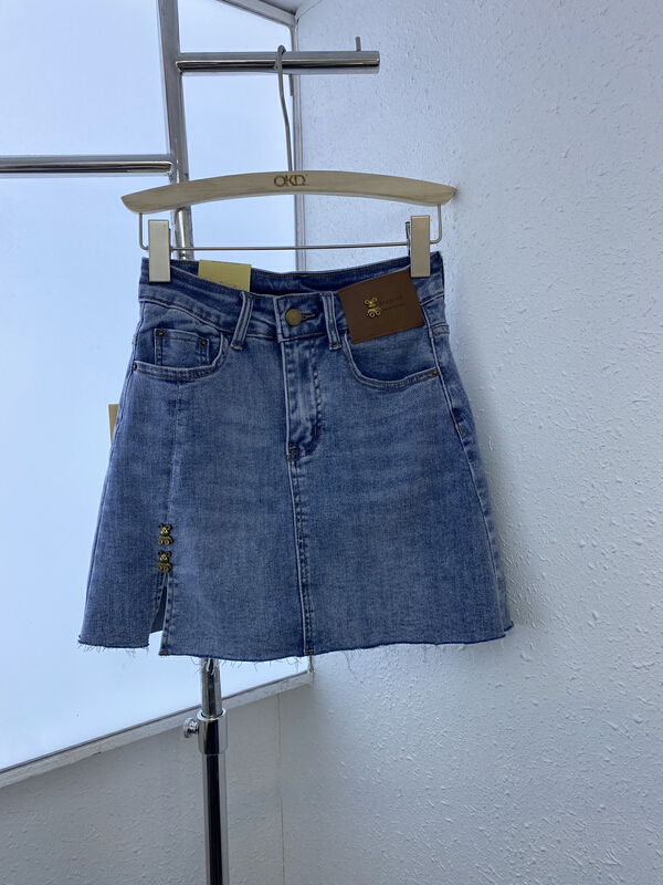 Original price 87.98! [okd] Korean simple high waist A-line denim skirt 52606\zxl
