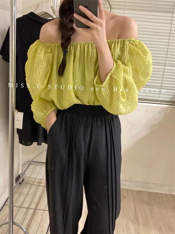 [miss.c studio] Korean age reducing gentle shirt (excluding necklace) 3878\zxx
