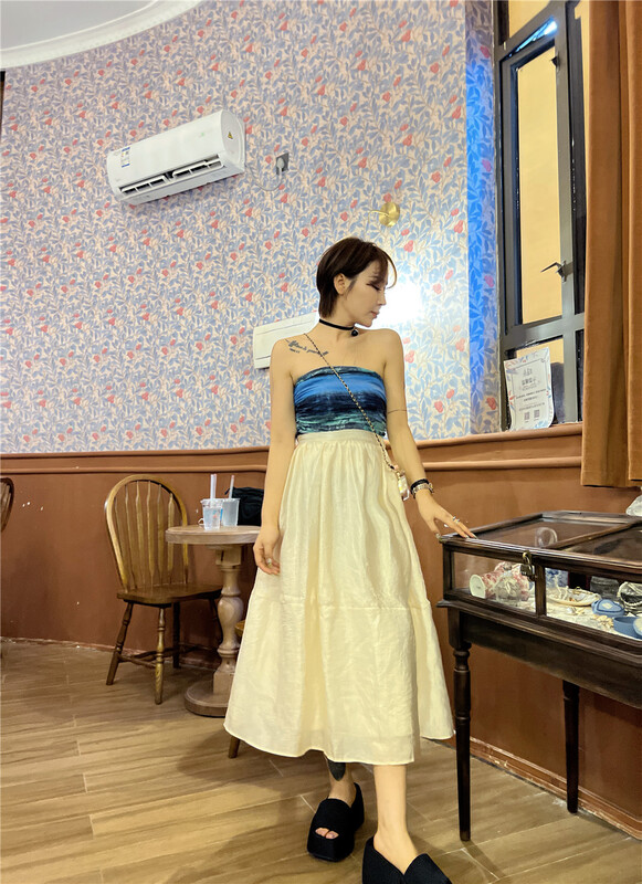 [Bansu] high waist lady medium length ins skirt 133\zjy