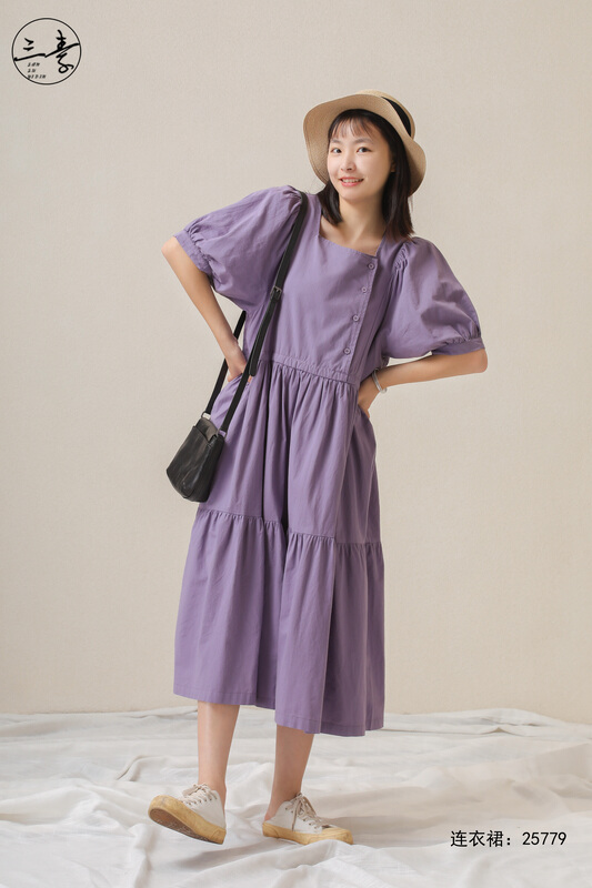 [original three plain clothes] literary and artistic lady French dress 25779 \xyj