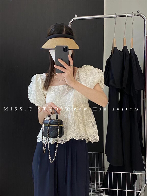 [miss.c studio] Fashion Square Neck simple shirt 6013\zxx