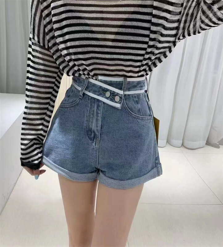 [a+] Korean slim comfortable denim shorts 6387\ozq