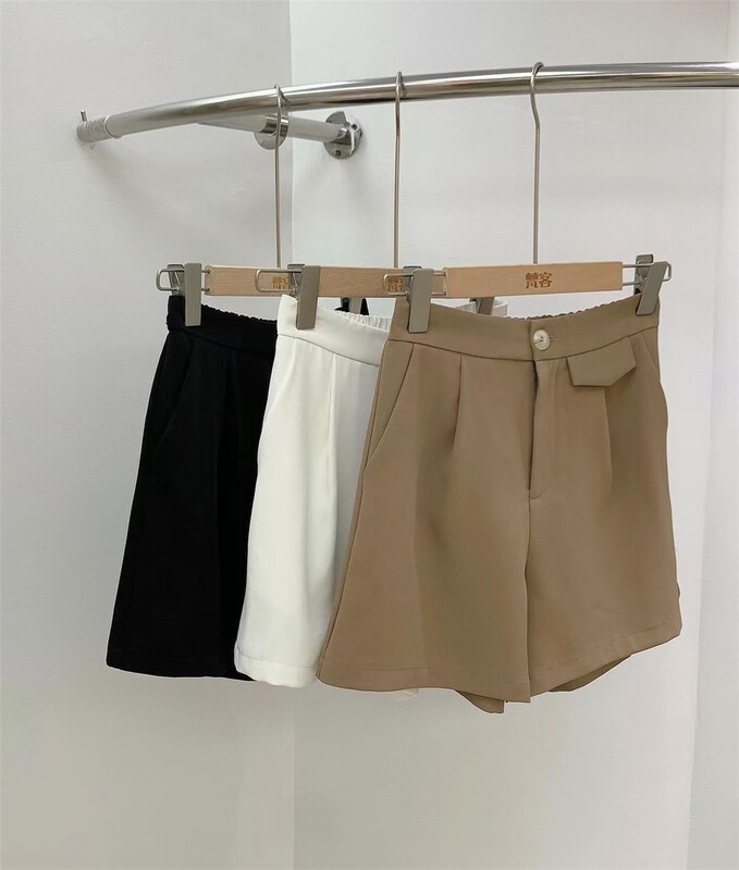 [Fanke Fanke] semi elastic waist commuter suit casual shorts 62071\xj