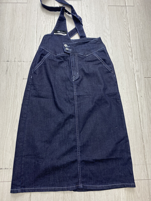 [okd] Korean version slit strap denim skirt 9670\zxl