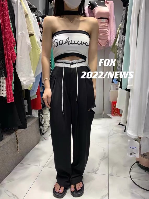 [fox] hole laced casual pants 53125\wtt