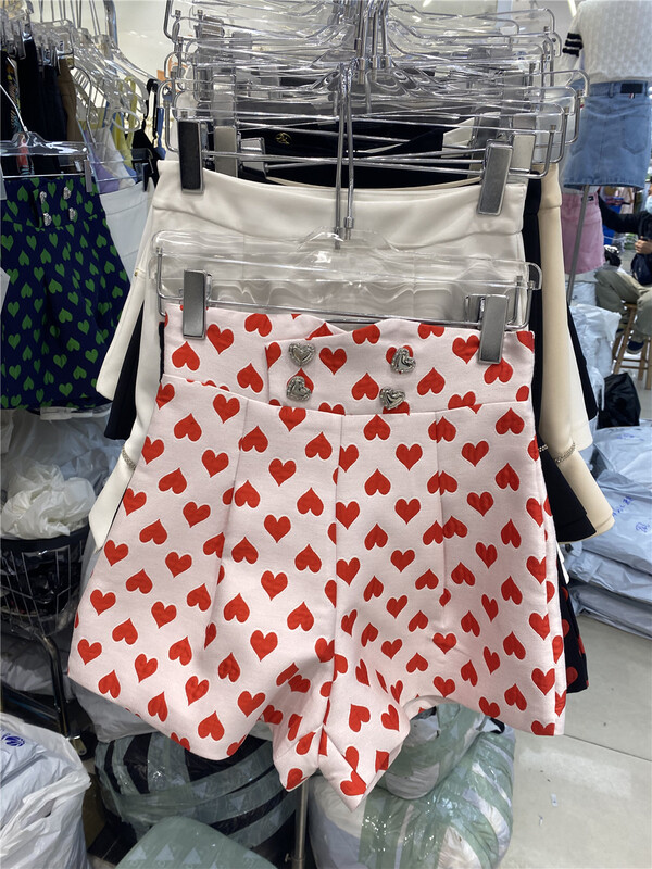 [d.ina] Korean slim love printed casual shorts 11227-1\jj
