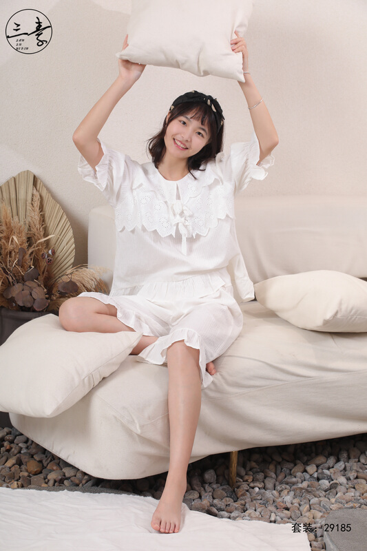 [original three element clothing] simple home cotton comfortable Pajama suit 29185