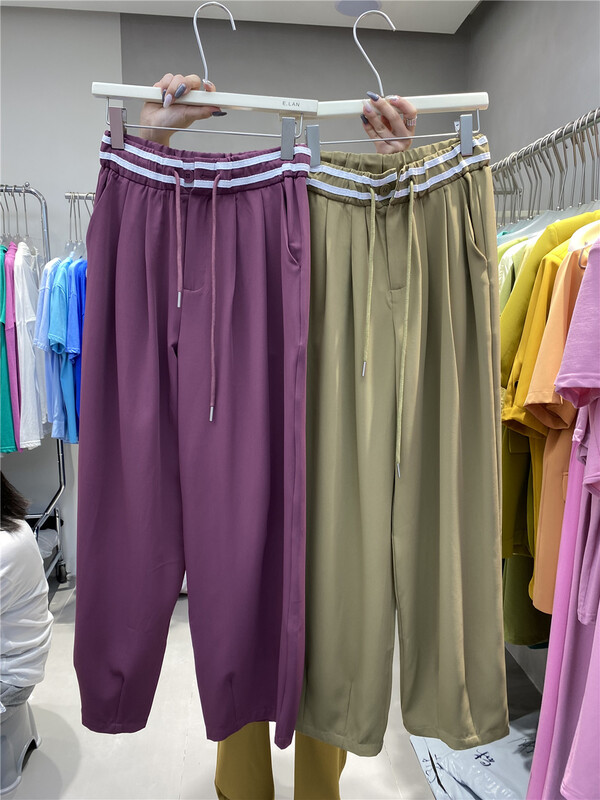 【HU.】 Straight tube wide leg slacks 22113\zxl