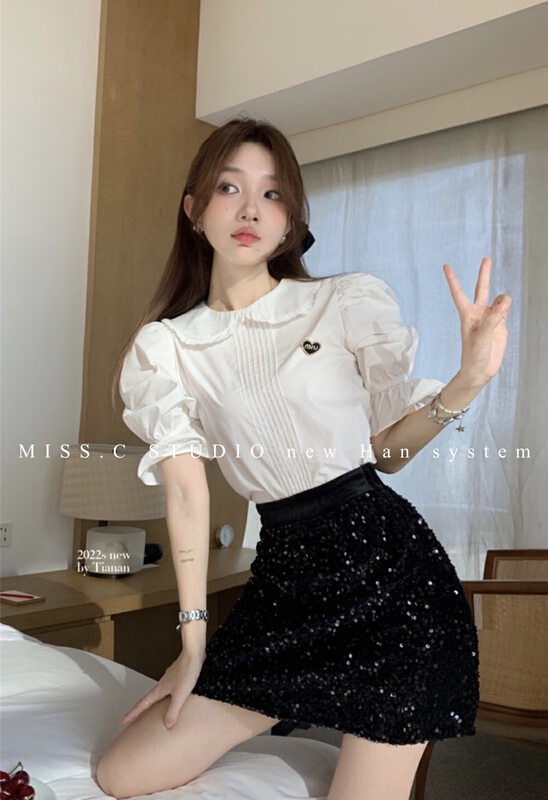 [miss.c studio] baby collar lace edge aging shirt 2289\zxx