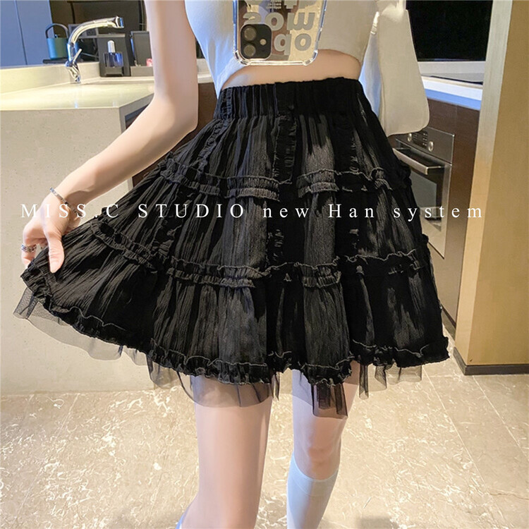 [miss.c studio] elastic waist sweet fungus side skirt ys1-1003\zxx