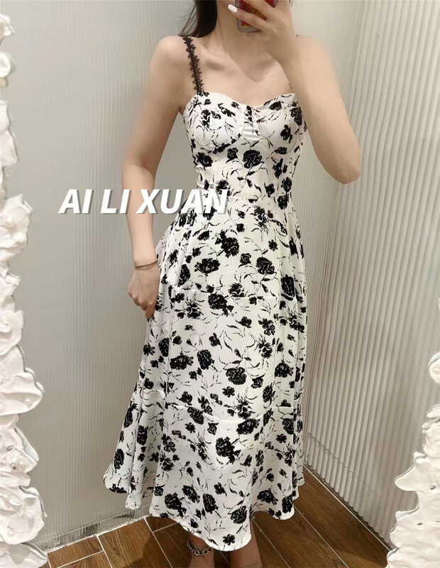 [alixuan] broken flower age reducing Korean dress 6352\zxx