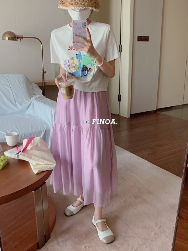 [finoa] sweet, gentle and versatile skirt 10519