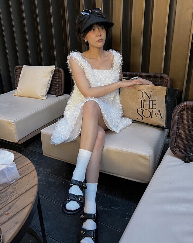 [Mg shopping] tassel sleeveless Pullover dress 838\wtt