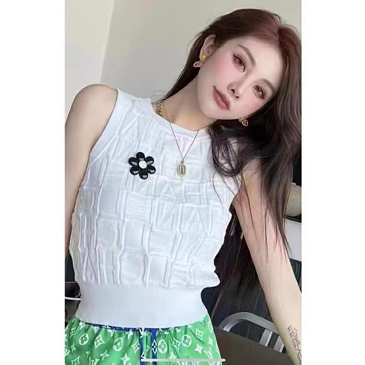 [a+] simple solid color versatile vest / strap (with Brooch) 865-1\l